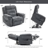 Big Man Power Lift Recliner for Elderly Adults 28 Inch Wide Seat, Oversized Recliner 400 lbs with Heat Massage