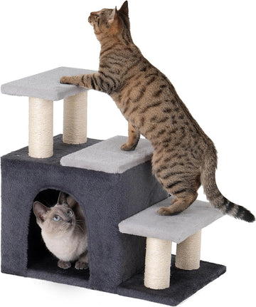 3-in-1 Pet Stairs for Cats, Dog Steps for Small Doggie Rabbits, 6.29''Depth Cat Stairs