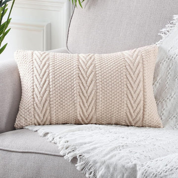 Cotton Knitted Decorative Lumbar Throw Pillow Covers Soft Cozy Outdoor Cushion Cases Luxury Modern Pillowcases
