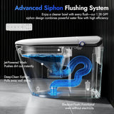 Elongated Smart Toilet With Bidet Built-in, Auto Open/Close Lid, Soft-Closed Heated Seat