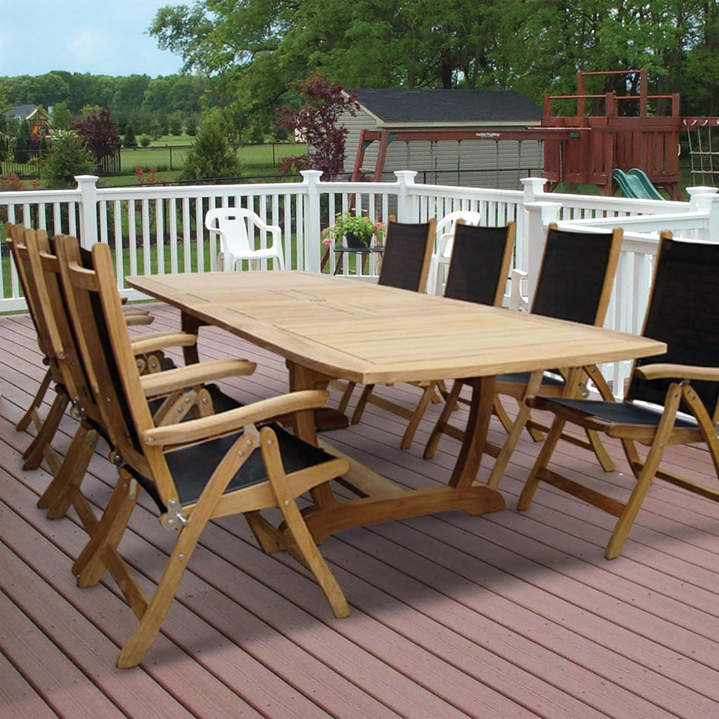 Florida Teak Sling Chair, Gray