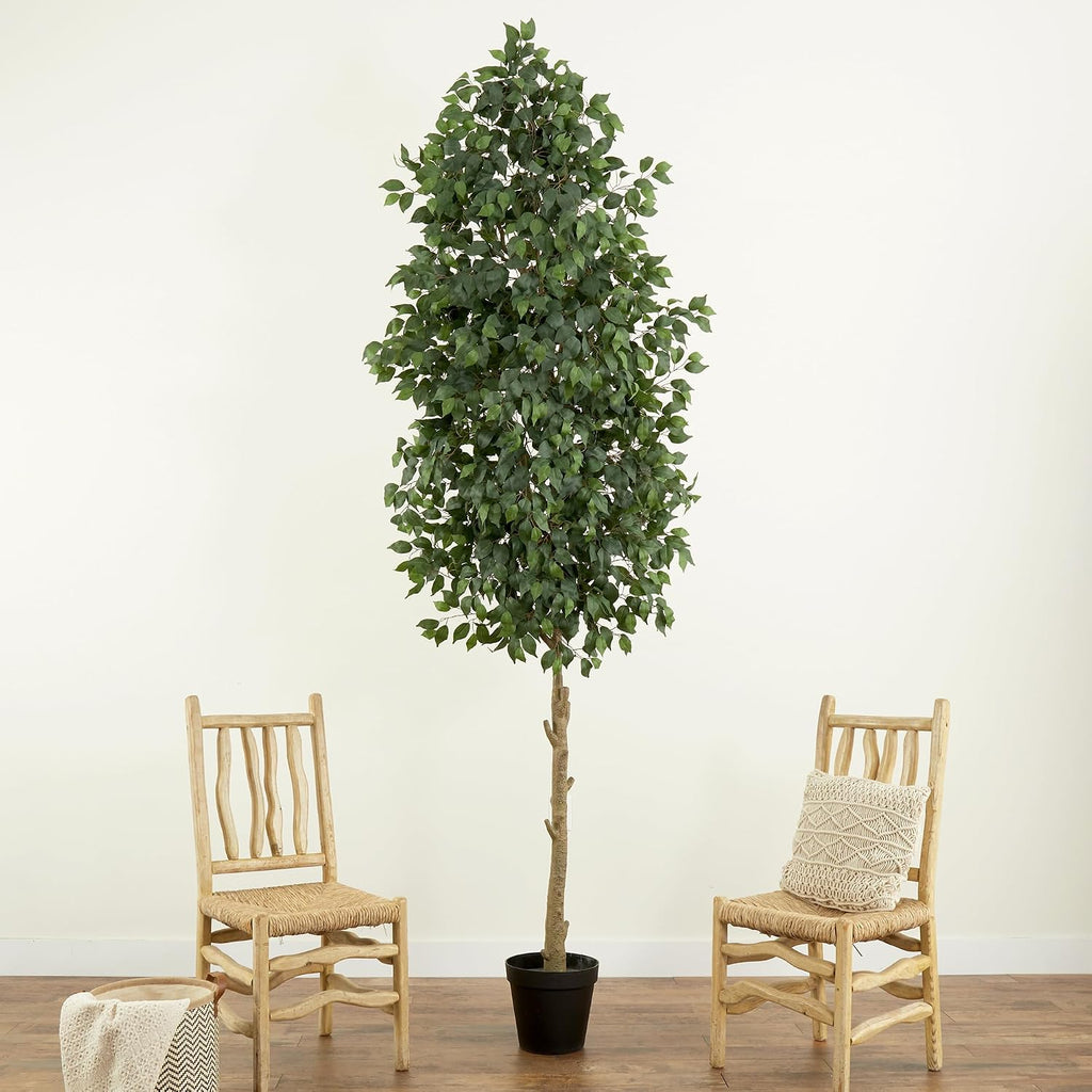 10ft. Artificial Ficus Tree, Green, Plastic, Iron Wire, Polyester Materials, 30.58 lbs