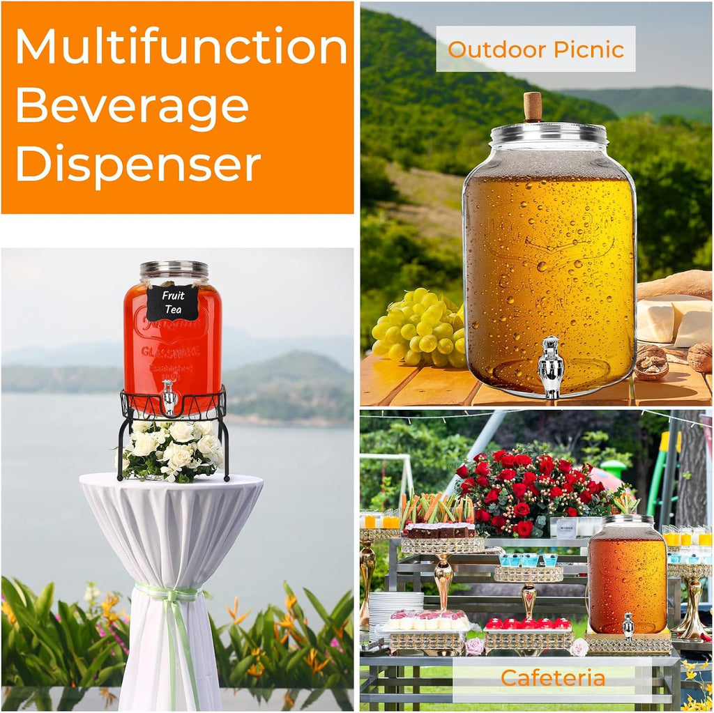 1 Pack 2 Gallon with Stand, Ice Core, Spigot