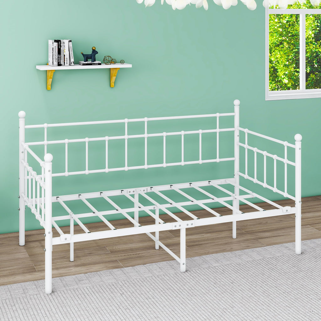 Twin Metal Daybed Frame Sofa Bed Frame with Headboard