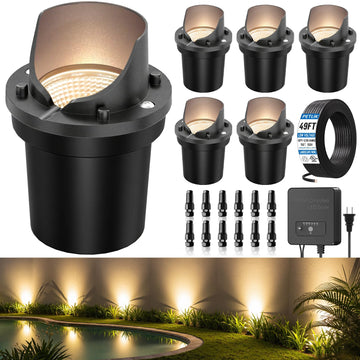 All-in-One Low Voltage Landscape Lighting 12W Outdoor Well Lights