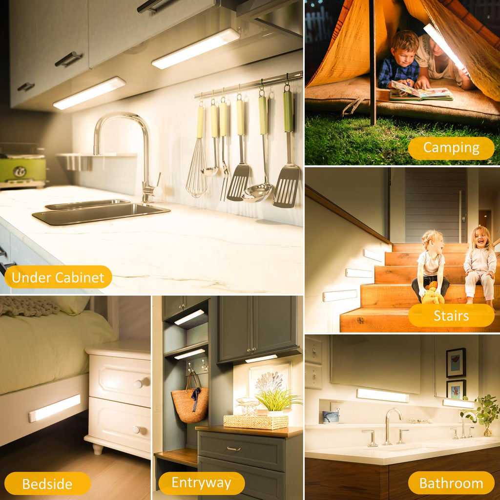 11.8 inch Motion Sensor Under Cabinet Light, 5-Pack, Warm White