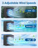 Mini Air Conditioner,Portable Air Conditioners,Evaporative Air Cooler Humidifier, 3 Speed Quiet Personal Cooling Fan