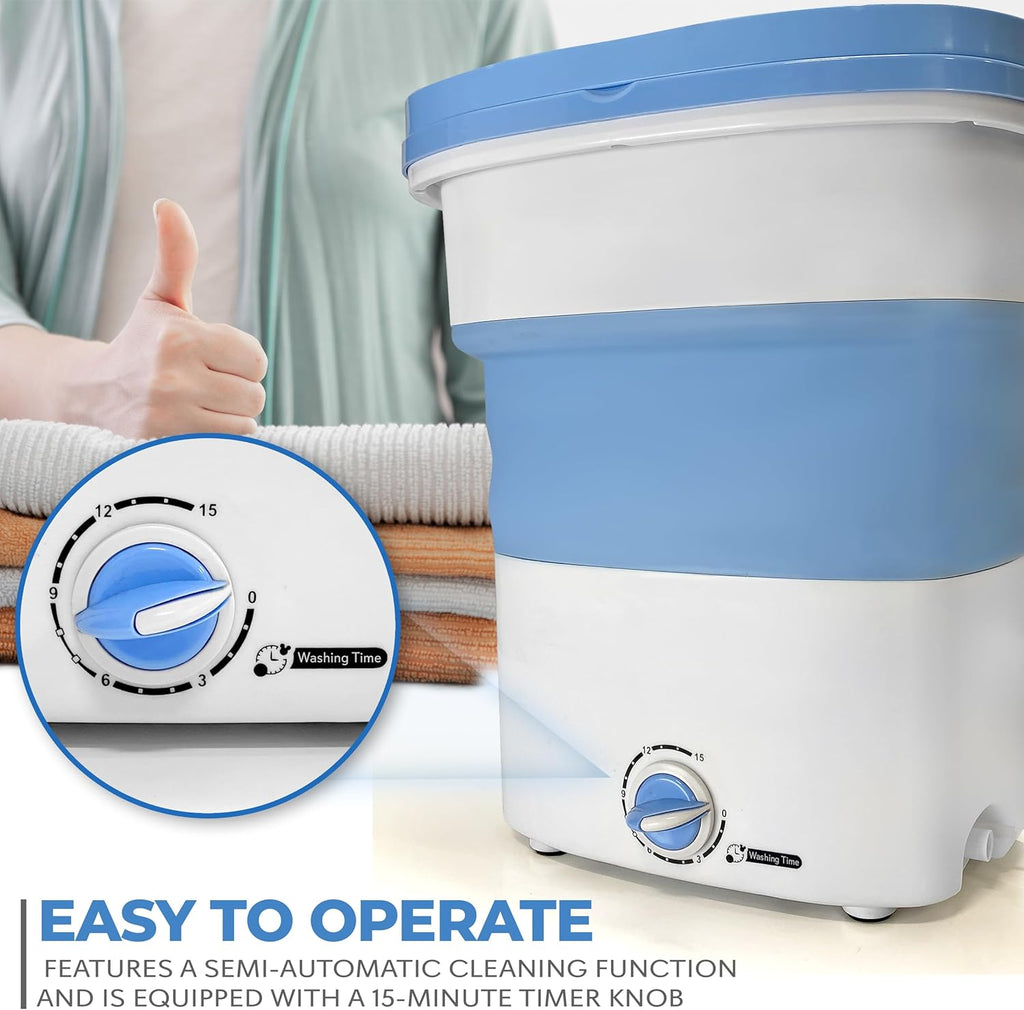 Portable Washing Machine Mini Washer Lightweight Collapsible Bucket