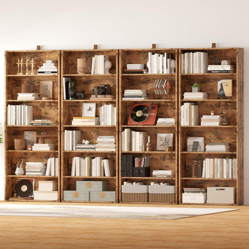 Bookshelves and Bookcases Set of 2 Floor Standing 6 Tiers Display Storage Shelves 70 in Tall Bookcase Home Decor