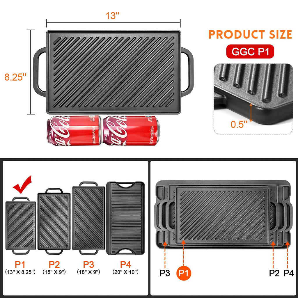 Cast Iron Reversible Griddle