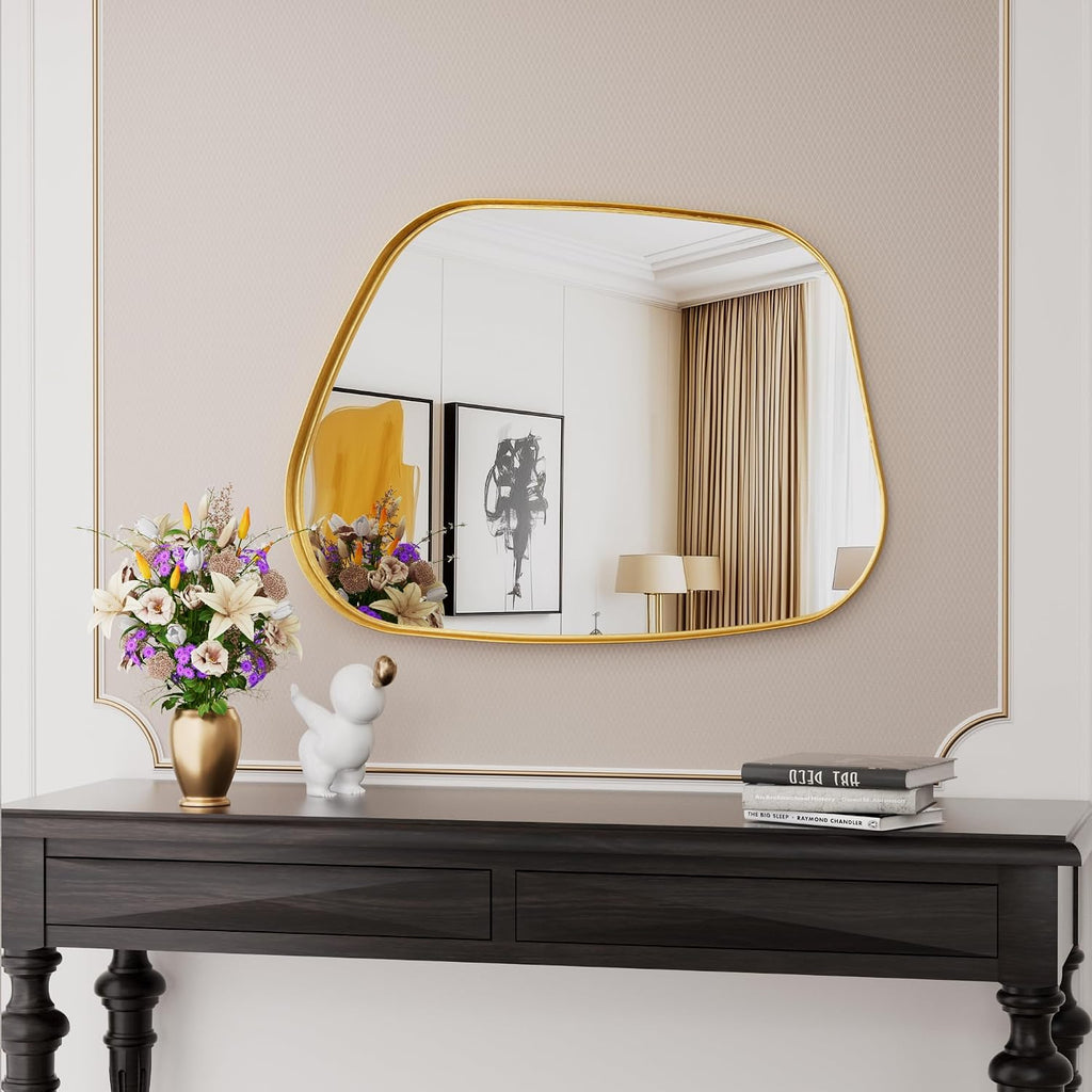 Irregular Wall Mirror 22"x30" Bathroom Mirrors Asymmetrical Artistic Decorative Bedroom Bathroom Hallway Entryway