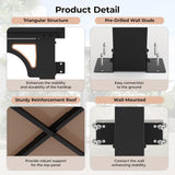 10' x 10' Lean to Gazebo, Hard Top Outdoor Pergola with Roof - Image 7