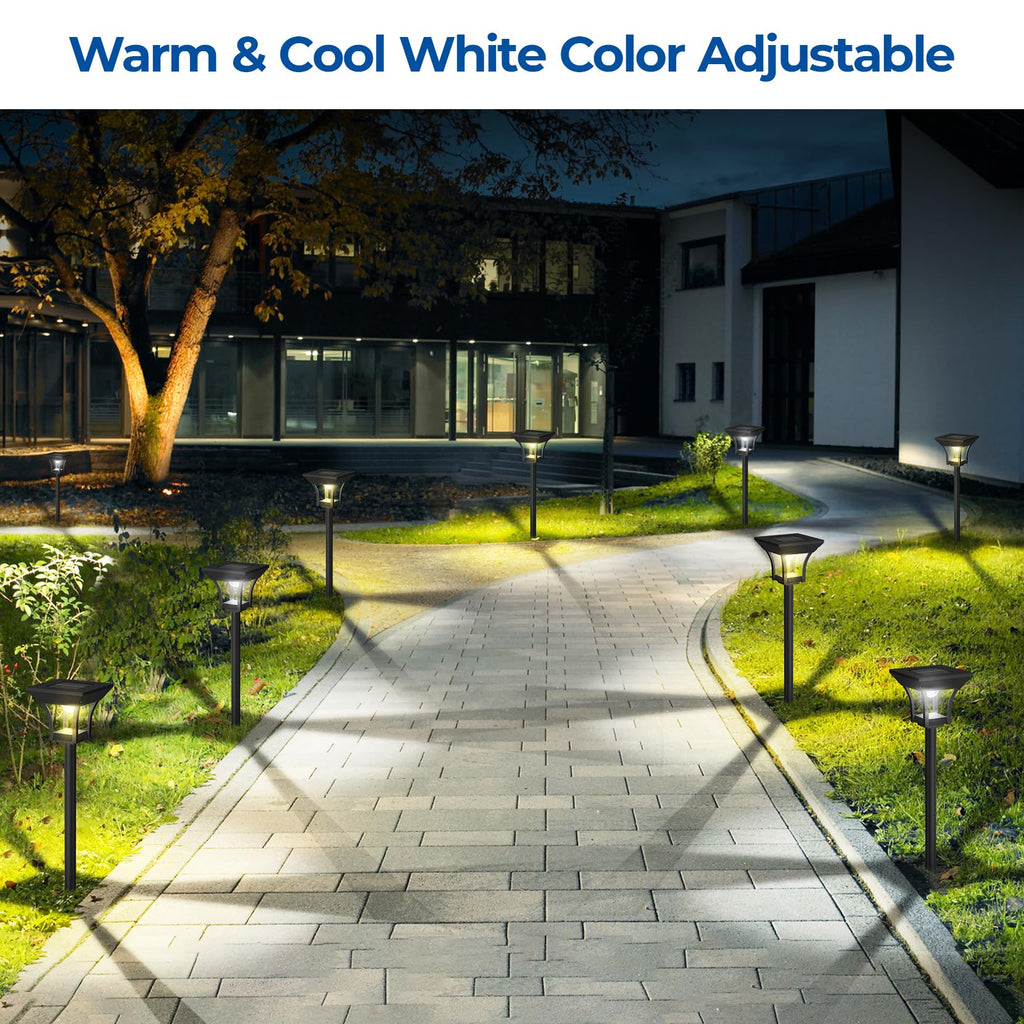 Solar Pathway Lights Outdoor, 3 Lighting Modes, 18 Pack