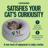 Peekaboo Cat Cave Donut for Multiple & Large Cats up to 30-45 lbs, 3-in-1 Self Warming Cat Bed