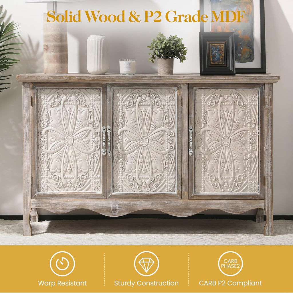 Farmhouse Sideboard Buffet Cabinet with Storage