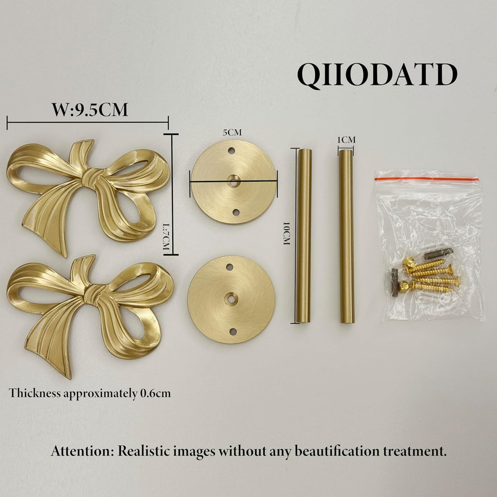 Brass Curtain Holdbacks (2 Pack) Gold Curtain Tieback Curtain Holders Backs Wall Hooks Pull Backs for Wall Mounted