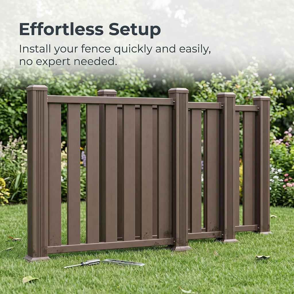 Metal Fence Panels, Aluminum Alloy Customizable Fence Panels for Courtyard Boundaries, 20 * 80