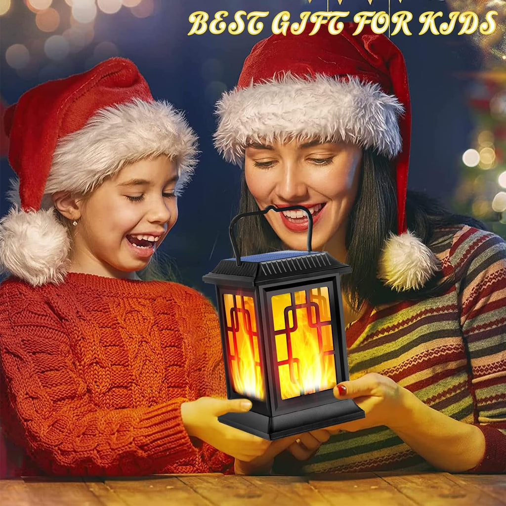 Solar Lantern Outdoor Flickering Flame Hanging Solar Lights