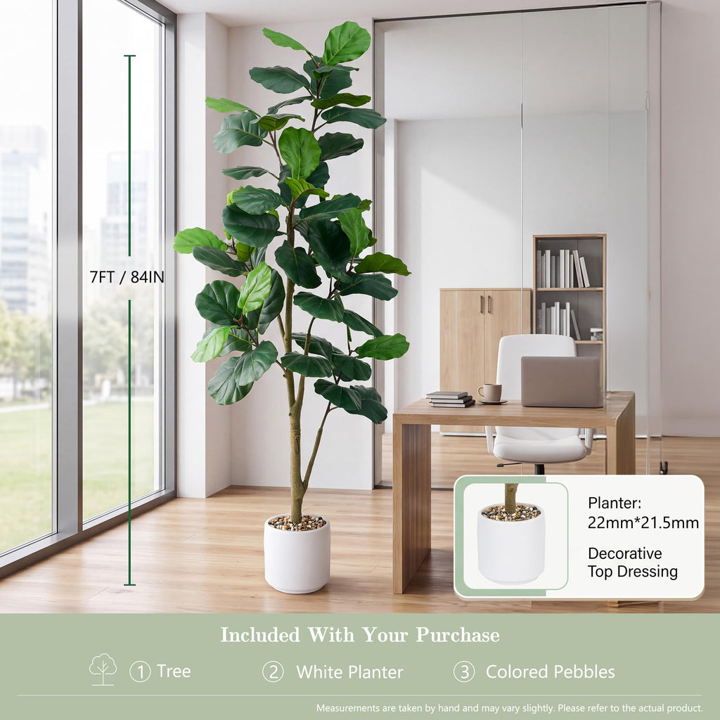 Artificial Fiddle Leaf Fig Tree 7FT with Tall Exquisite Planter