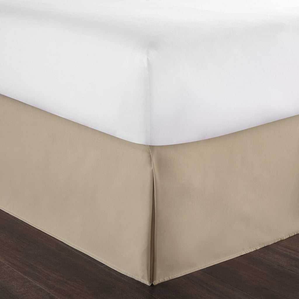 800 Thread Count 100% Natural Cotton Premium Quality Luxurious Box Pleated Bed Skirt Easy Fit with 18 Inch Drop