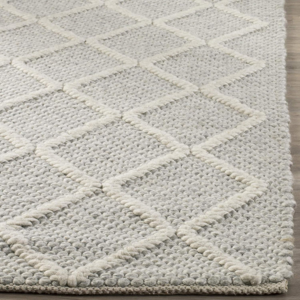 Natura X-Large Area Rug - 12' x 15', Silver & Ivory, Handmade Wool & Viscose