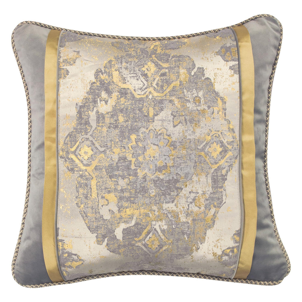 9-Piece Elegant Jacquard Comforter Set, Beige