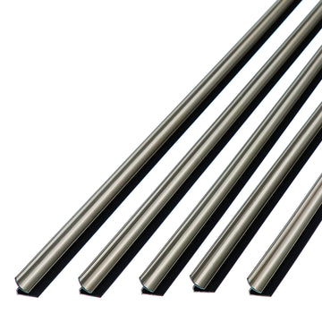 47 in Vinyl Inside Corner Trim Brushed Nickel (5 Pack)