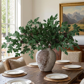 Artificial Cimicifuga Plant Leaf Spray Stems 4PCS Fake Greenery Branches 28.7 in Faux Leaves Real Touch Silk Plants