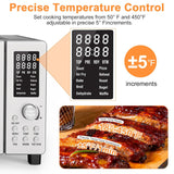 Bravo Air Fryer Toaster Smart Oven, 10-in-1 Countertop Convection, 1800 Watts, 21-Qt Capacity, 50°-450°F Temp Controls