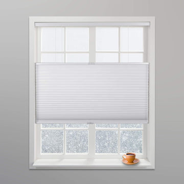 Single Cell Room Darkening Cordless Cellular Shades, Color: White, Size: 16" W x 48" H