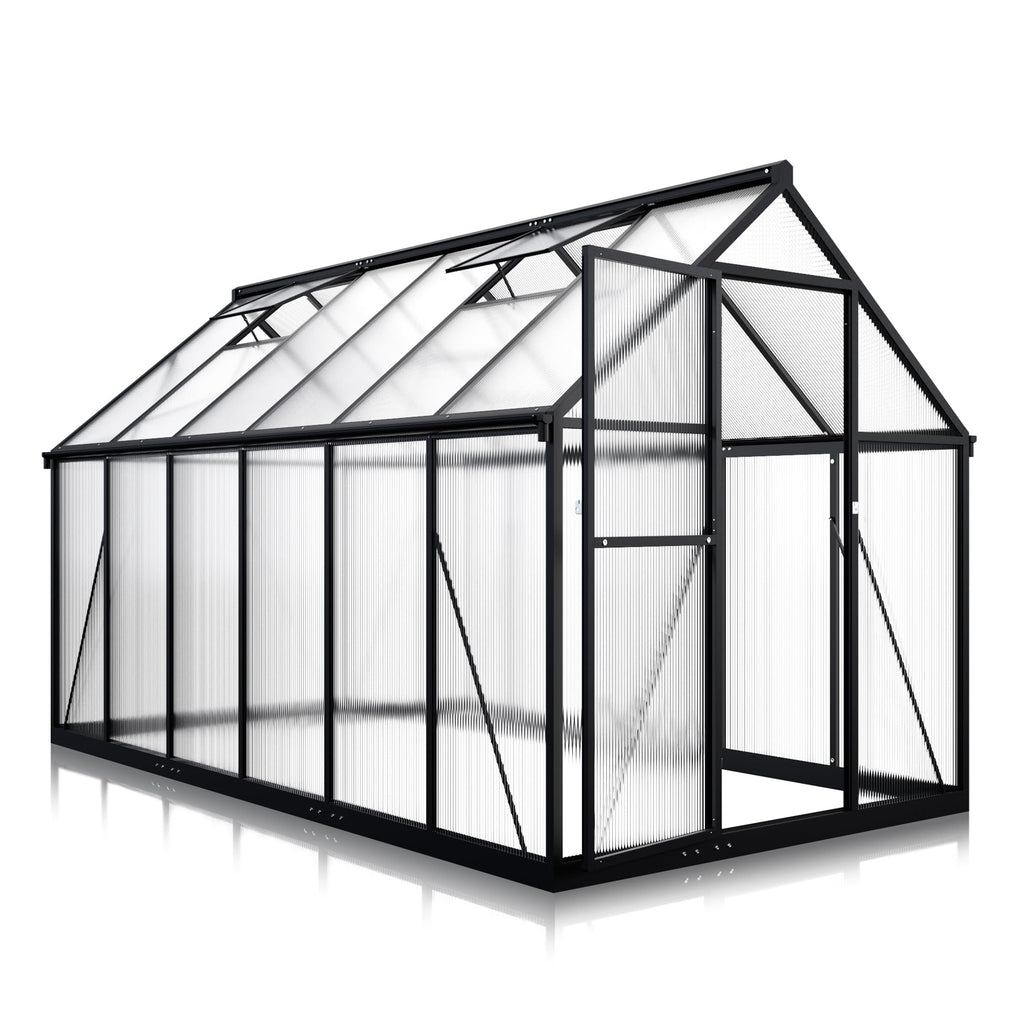 6x10.86 FT Walk-in Polycarbonate Greenhouse for Outdoor