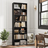 82" Tall Bookshelf, 7-Tier Open Shelves Bookcase, Freestanding Display Storage Shelves