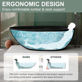 67" Freestanding Bathtub Egg-Shaped Stone Resin Freestanding Tub Solid Surface Matte Black Stand-Alone Tub with Drain