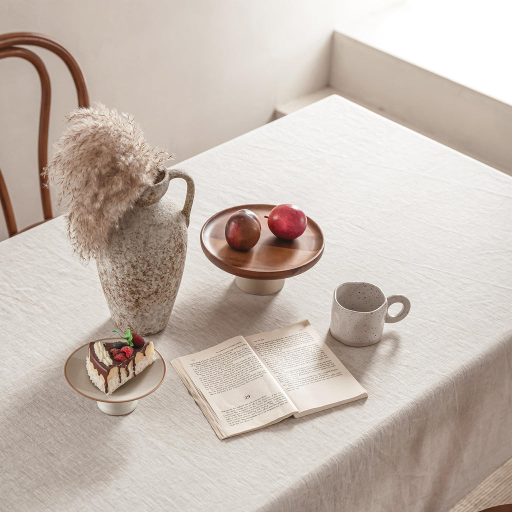 100% Pure Linen Tablecloths 60x144 Inches- Machine Washable Rectangular Tablecloth for Dining, Parties, Picnic