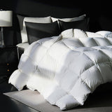 Goose Feather Down Fiber Comforter Full, 100% Cotton Ultra Soft Fluffy Duvet Insert Full