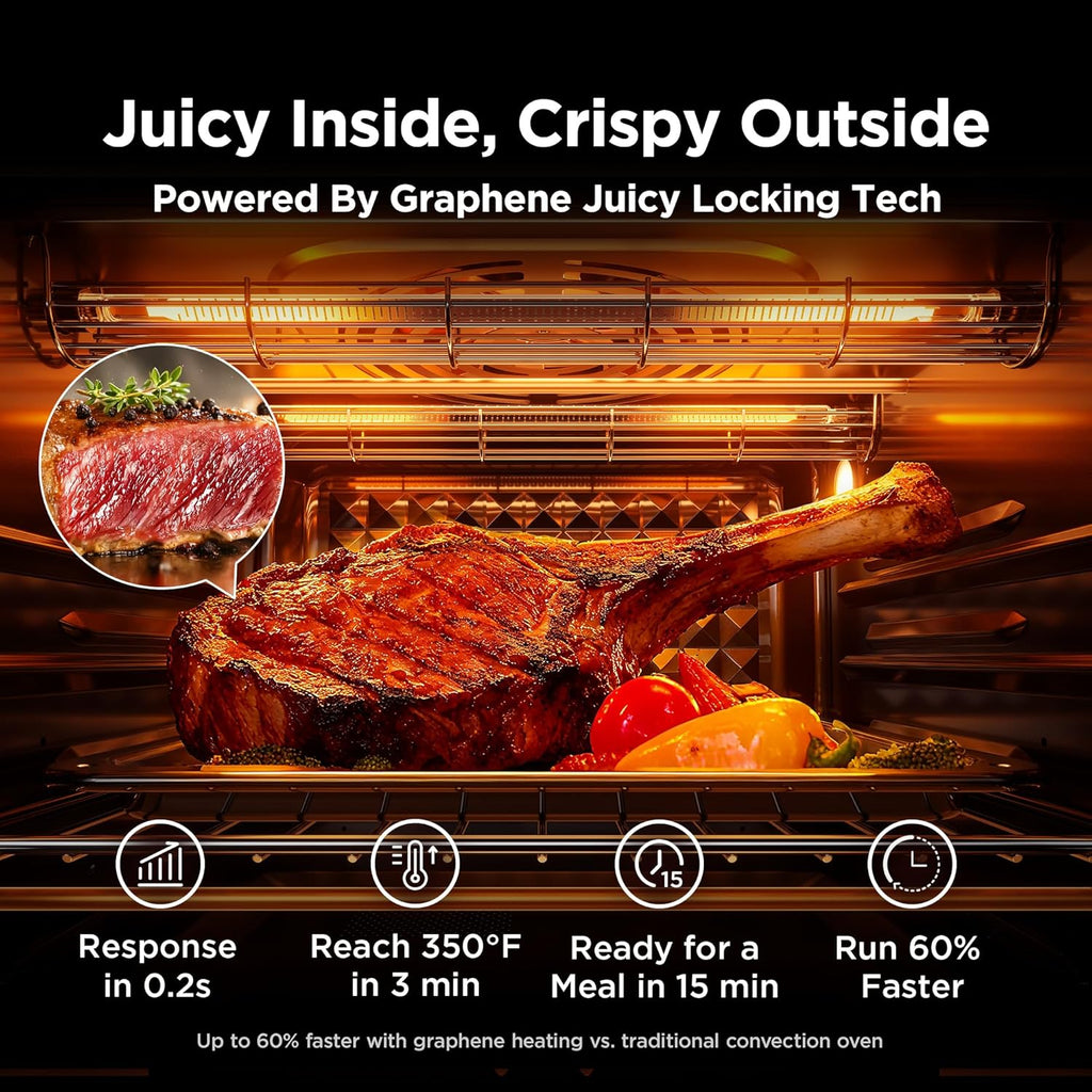 Flexify Pro French Door Air Fryer Toaster Oven, Premium Cooking Experience with Precision Heat, Easy-Clean Enamel