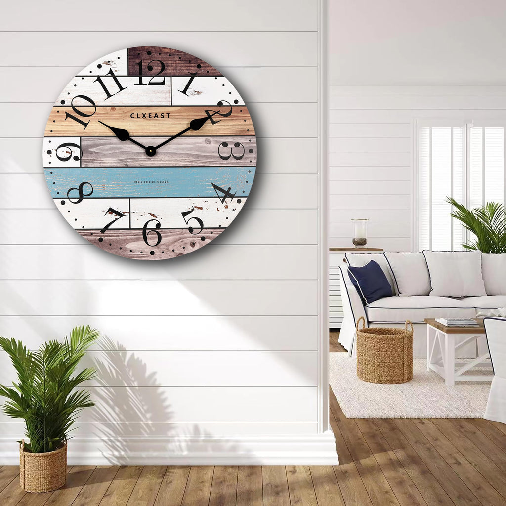 24 Inch Coastal Farmhouse Wall Clocks Decor