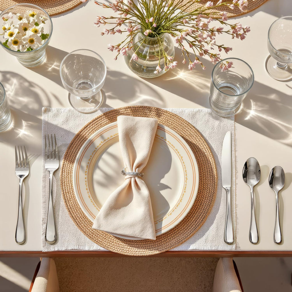 45 Pieces Silverware Set for 8, Premium Stainless Steel Flatware Set with Serving Utensils