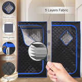 Personal Portable Steam Sauna, Full Size Sauna Tent, 1500 Watt 4 Liter Steamer with Remote Control, Timer