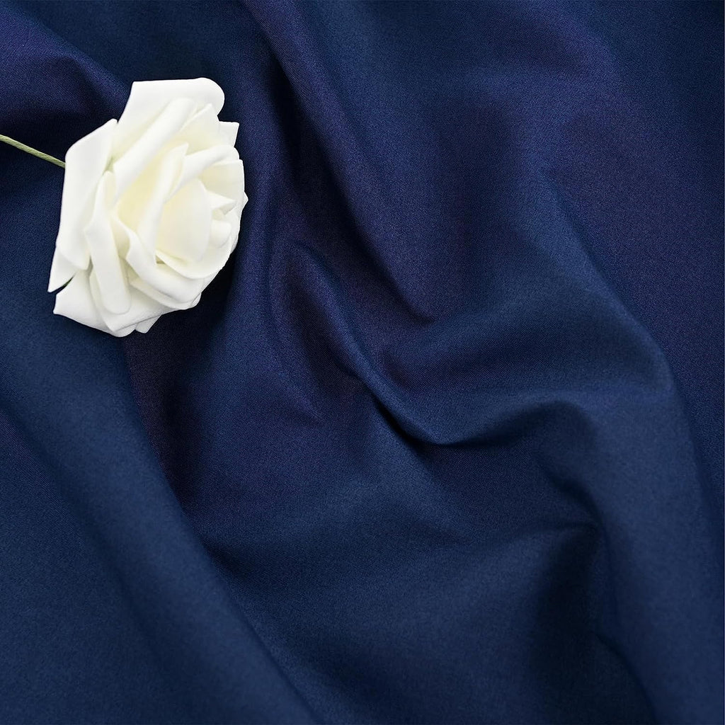 10 Packs Navy Blue Round Tablecloth - 90 Inch, Polyester