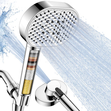 Filtered Shower Head with Handheld,High Pressure 4 Mode Shower with Filters