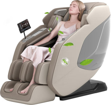 4D Massage Chair Full Body Zero Gravity SL Track Recliner | 20 Auto Modes, 6 Massage Technique, Backlit Toch Pad