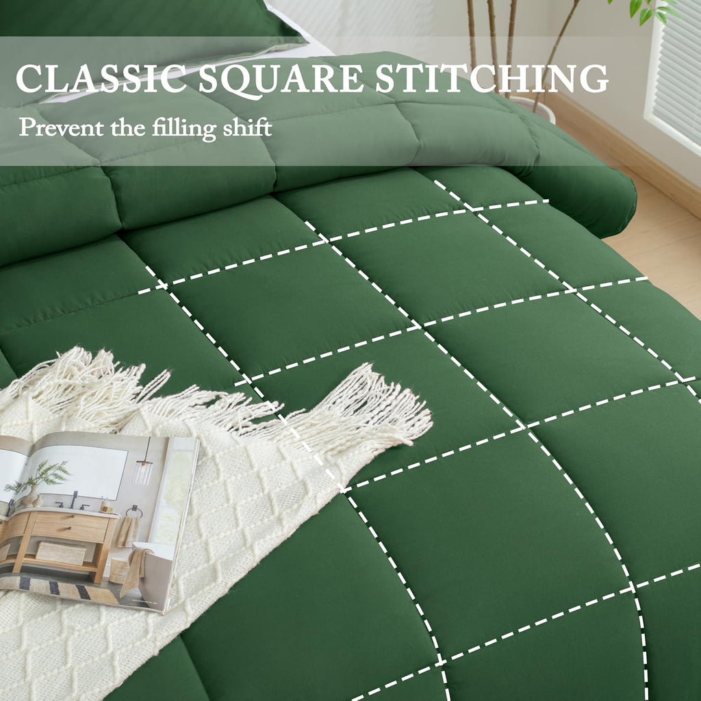 HIG 3pc Green Twin/Twin XL Bedding Comforter Set Duvet Insert Blanket
