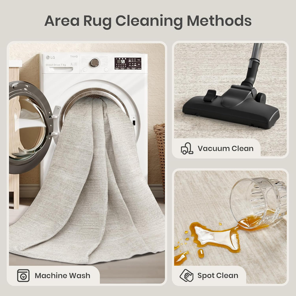 Area Rugs 9x12 Living Room - Stain Resistant 9x12 Area Rugs for Living Room, Non Slip Backing Printe