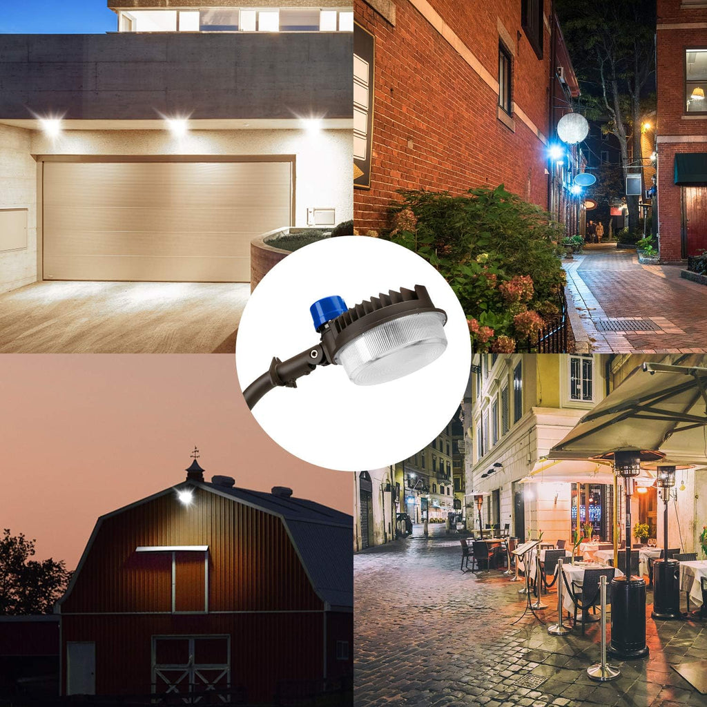 120W LED Barn Light Dusk to Dawn Outdoor Security Area Flood Light | 18000LM,5000K,Photocell,Free Extension Arm,Pole