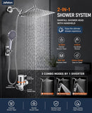 10 inch Rain Shower Head with Handheld Spray Stainless Steel