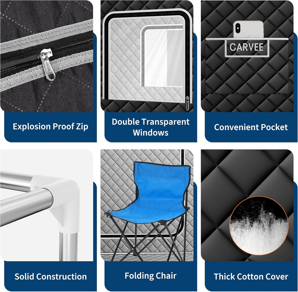 Sauna Box,Portable Sauna for Home with 4L 1500W Steamer,Portable Steam Sauna Tent with 600D