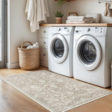 Area Rug 3x5 Entryway Rug Washable Printed Vintage Floral Rubber Backed Non Slip Indoor Kitchen Rugs