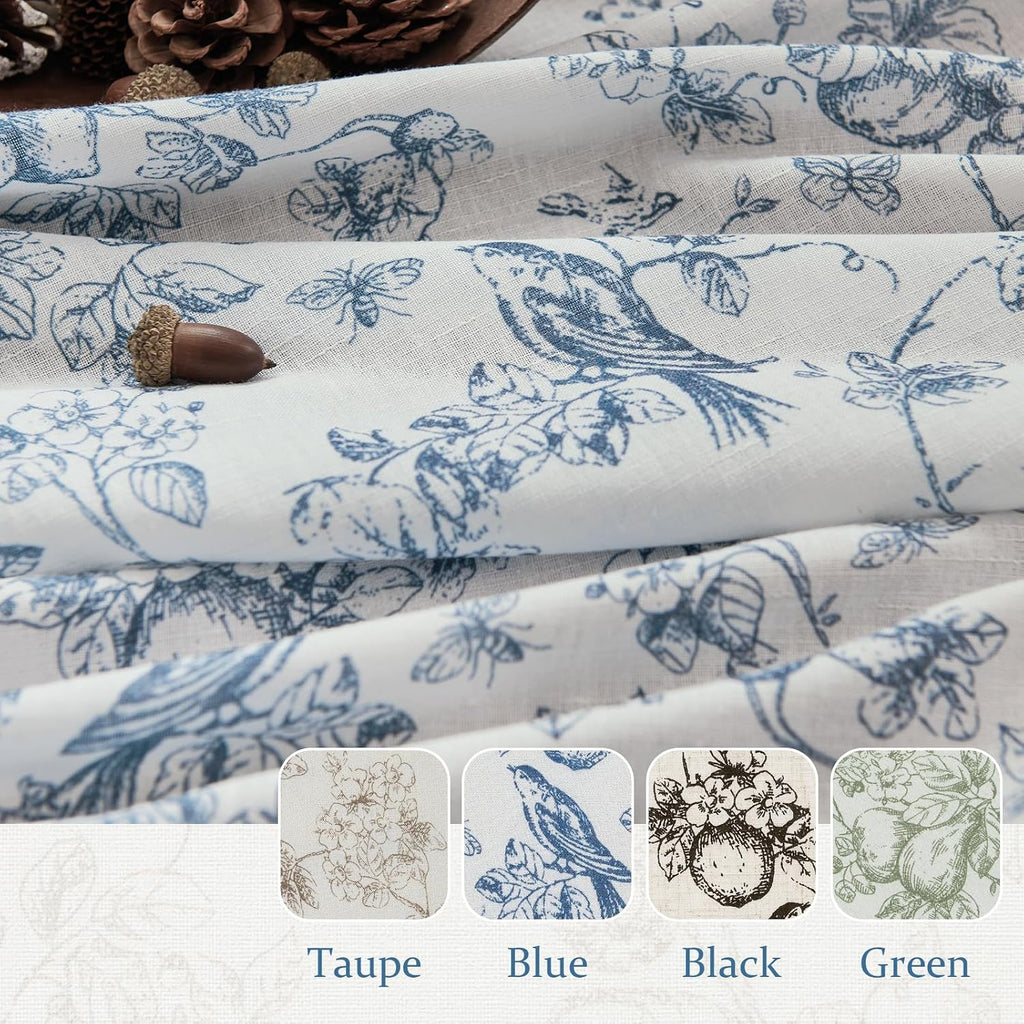 Floral Curtains Green Eden Blackout 50W x 96L 2 Panels