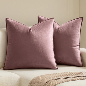 Decorative Jam Velvet Throw Pillow Covers for Couch 18x18 Inch